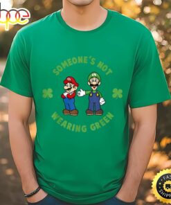 Super Mario St. Patty’s Not Wearing Green Graphic T-Shirt