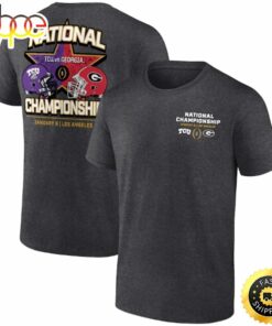 TCU Horned Frogs vs. Georgia Bulldogs Fanatics Branded College Football Playoff 2023 National Championship Matchup Charcoal T-shirt