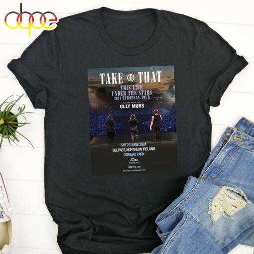 Take That Announce Trio Of Outdoor Irish Dates 2024 Black T-Shirt