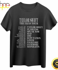 Taylor Swift The Eras Tour 2023 Black T-shirt