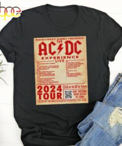 The Ac-Dc 2024 Tour Announced Unisex Black T-Shirt