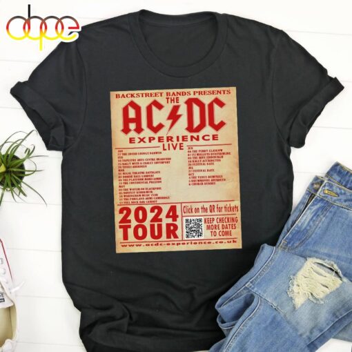 The Ac-Dc 2024 Tour Announced Unisex Black T-Shirt