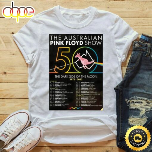 The Australian Pink Floyd Show 50 Dark Side Of The Moon 2023 Uk Tour Shirt