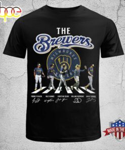 The Brewers Abbey Road Signatures Milwaukee Brewers Baseball T Shirt
