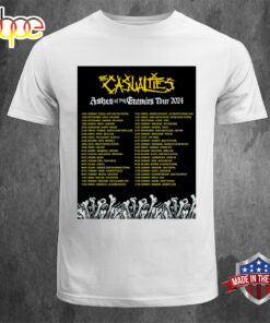 The Casualties Band Ashes Off My Enemies Tour 2024 Unisex T-shirts