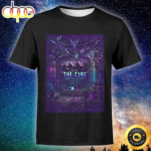 The Cure Boston June 18 Tour 2023 Rainbow Foil Unisex T-Shirt