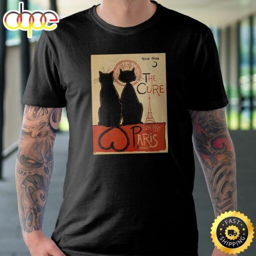 The Cure Cat Tour Paris 28th November 2022 Unisex T-shirt