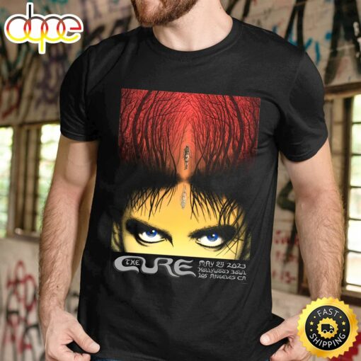 The Cure Los Angeles May 24 Tour 2023 Black Tshirt