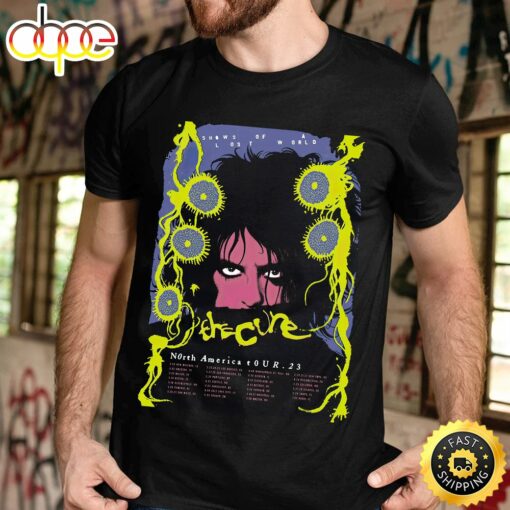 The Cure Shows Of A Lost World Tour 2023 Poster Moody Blue – Lemon Lime Colorway Tshirt