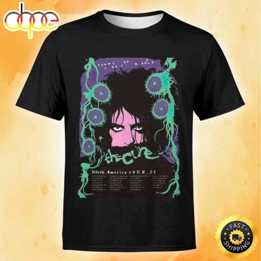 The Cure Shows of a Lost World Tour 2023 Poster Lavender – Mint Unisex T-shirt