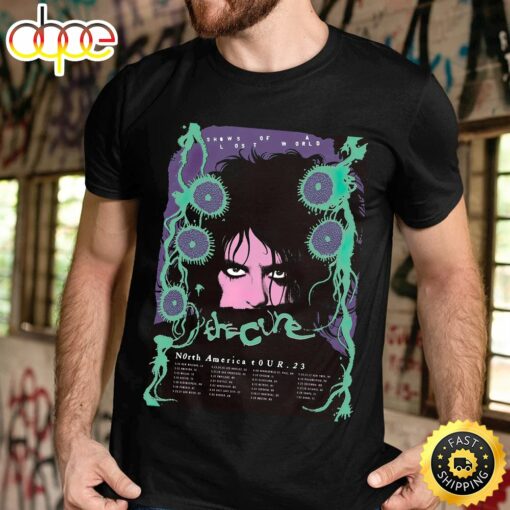 The Cure Shows of a Lost World Tour 2023 Poster Lavender – Mint Unisex T-shirt