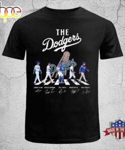 The Dodgers Jackie Robinson Clayton Kershaw Abbey Road Signatures Shirt