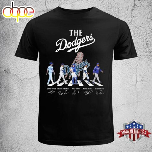 The Dodgers Jackie Robinson Clayton Kershaw Abbey Road Signatures Shirt