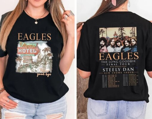 The Eagles The Long Goodbye Tour 2024 T-Shirt Eagles Groupe De Rock