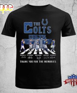 The Indianapolis Colts 1953-2024 71 Years Signatures Thank You For The Memories Abbey Road T-Shirt