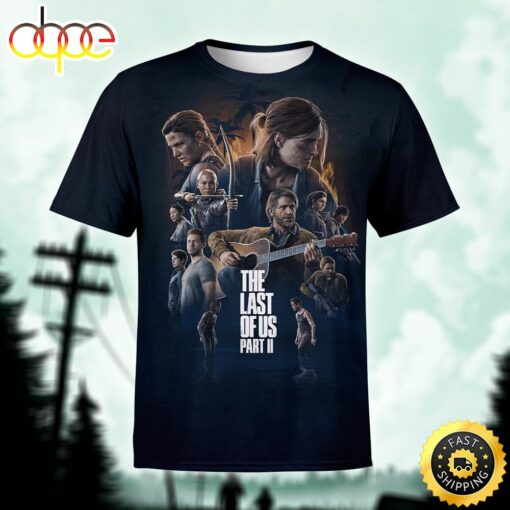 The Last Of Us Part Ii  2023 Poster Unisex Black T-Shirt