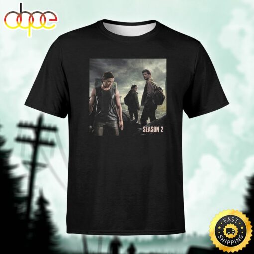 The Last Of Us Season 2 Poster Movie Unisex Black T-Shirt