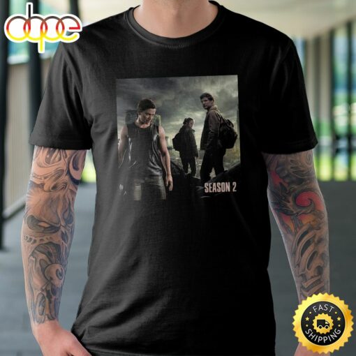 The Last Of Us Season 2 Poster Movie Unisex Black T-Shirt