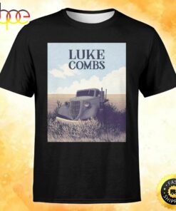 The Luke Combs 2023 World Tour Stops In Indianapolis Unisex Black T-shirt