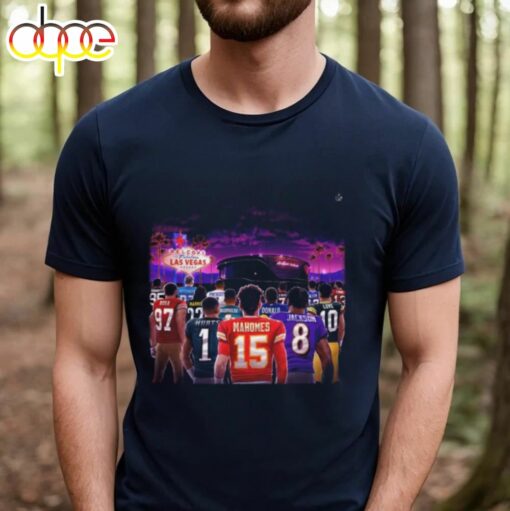 The Road To Super Bowl Lviii Las Vegas Nfl Playoffs Season 2023 2024 Poster Unisex T Shirt