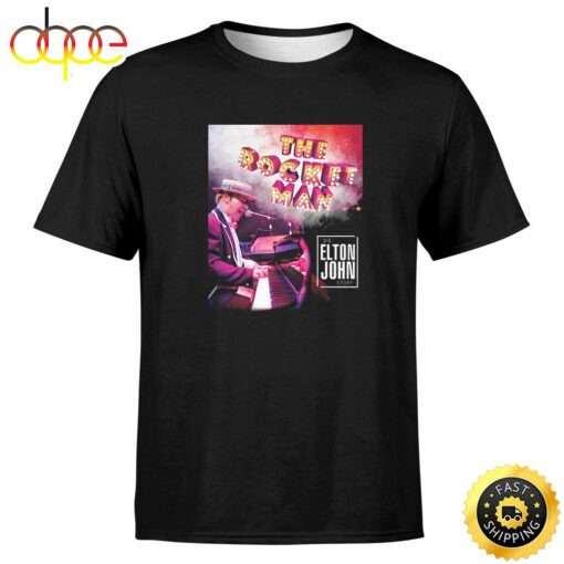 The Rocket Man A Tribute To Sir Elton John Tour 2023 Unisex Black T-shirt