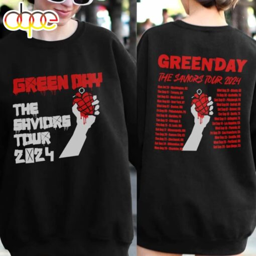 The Saviors Tour 2024 Green Day Shirt Green day Band