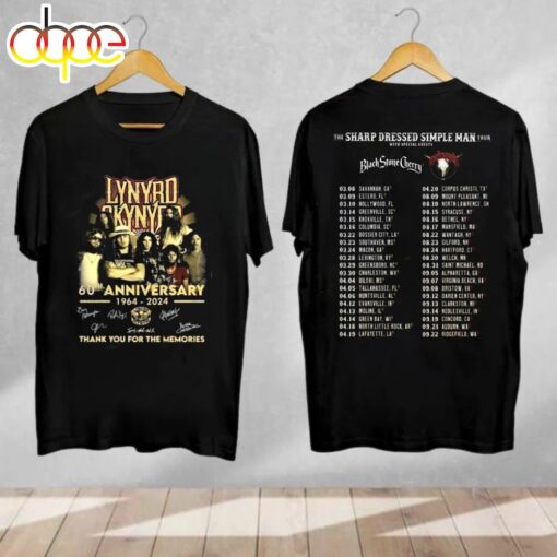 The Sharp Dressed Simple Man ZZ Top &amp Lynyrd Skynyrd Tour 2024 Shirt