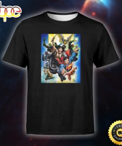 The Super Heroes Green Lantern & Batman Poster T-Shirt The Super Heroes Green Lantern & Batman Poster T-Shirt