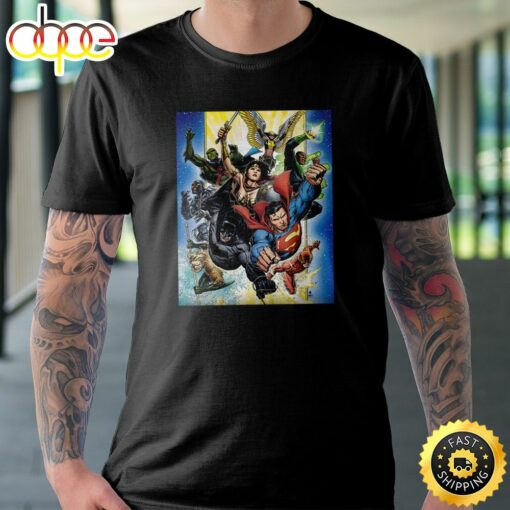 The Super Heroes Green Lantern &amp Batman Poster T-Shirt