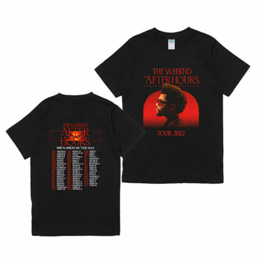 The Weeknd After Hours 2022 Tour Dates Concert Black Unisex T-shirt