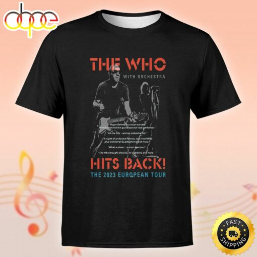 The Who European Summer Tour And A New Live Album 2023 Unisex Tshirt