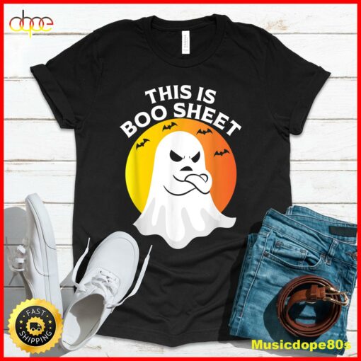 This Is Boo Sheet Ghost Retro Halloween Costume T-Shirt