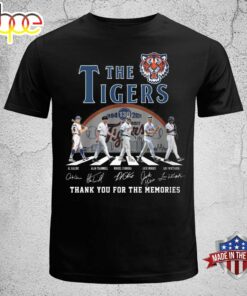 Tigers Baseball Team The Tigers Legends Thank You For The Memories T-Shirt