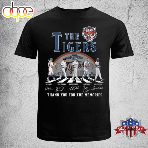 Tigers Baseball Team The Tigers Legends Thank You For The Memories T-Shirt