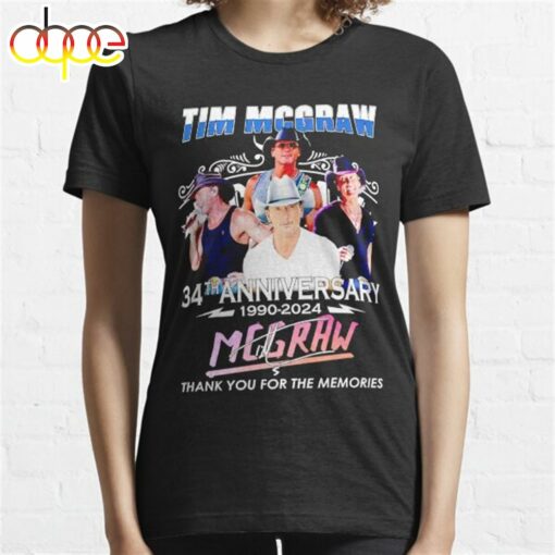 Tim Mcgraw Concert 34th Anniversary 1990 – 2024 T-Shirts