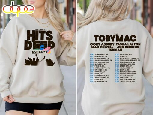 Tobymac Shirt, Hits Deep Tour 2024 Tshirt