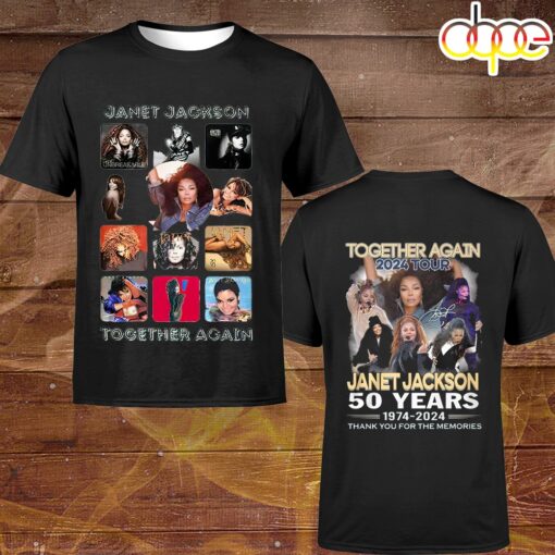 Together Again 2024 Tour Janet Jackson 1974-2024 Thank You For The Memories Unisex T-Shirt