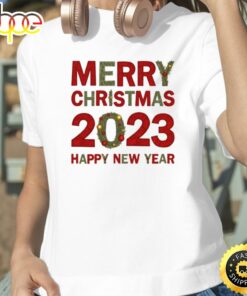 Top merry Christmas 2023 Happy New Year Unisex Basic T-shirt
