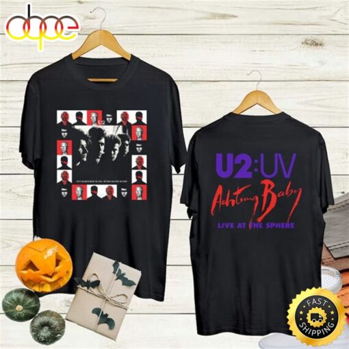 U2 Achtung Baby Live At Sphere T-Shirt Rock Band Las Vegas