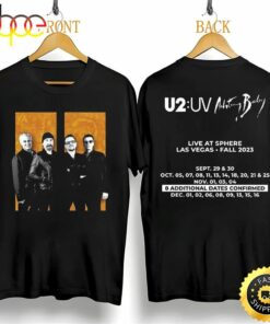 U2 Band Achtung Baby Live At Sphere 2023 Tour Shirt