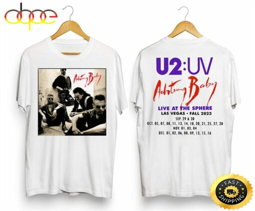 U2 Band Concert Merch Shirt Achtung Baby Live At Sphere