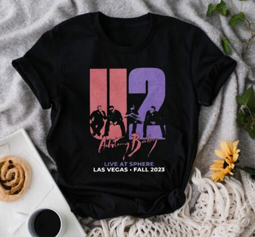 U2 Uv Achtung Baby Las Vegas Tour 2023 Black T Shirt