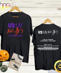 U2 Uv Achtung Baby Las Vegas Tour 2023 White T Shirt