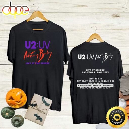 U2 Uv Achtung Baby Las Vegas Tour 2023 White T Shirt