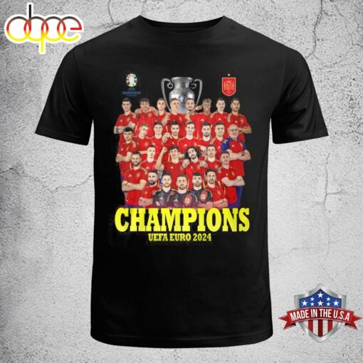 UEFA Euro 2024 Spain Football Team Champions Celebration T-Shirt