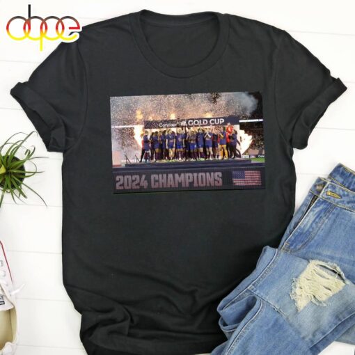 USA 2024 Concacaf W Gold Cup Champions USWNT Players Lifting Gold Cup T-shirt