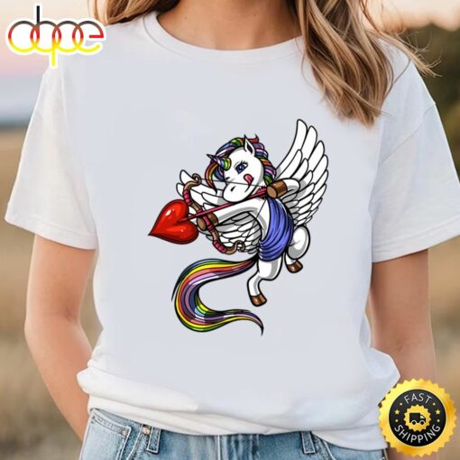 Unicorn Cupid Valentine T-Shirt