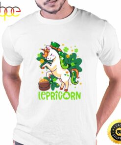 Unicorn Lepricorn St Patricks Day Leprechauns Girls Women T-Shirt