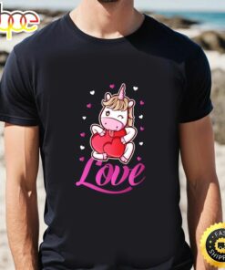 Unicorn Love Heart Valentine’s Day T-Shirt