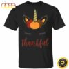 Unicorn Thankful T-Shirt Cute Unicorn Autumn Shirt Vintage Designs Thanksgiving Gifts For Women